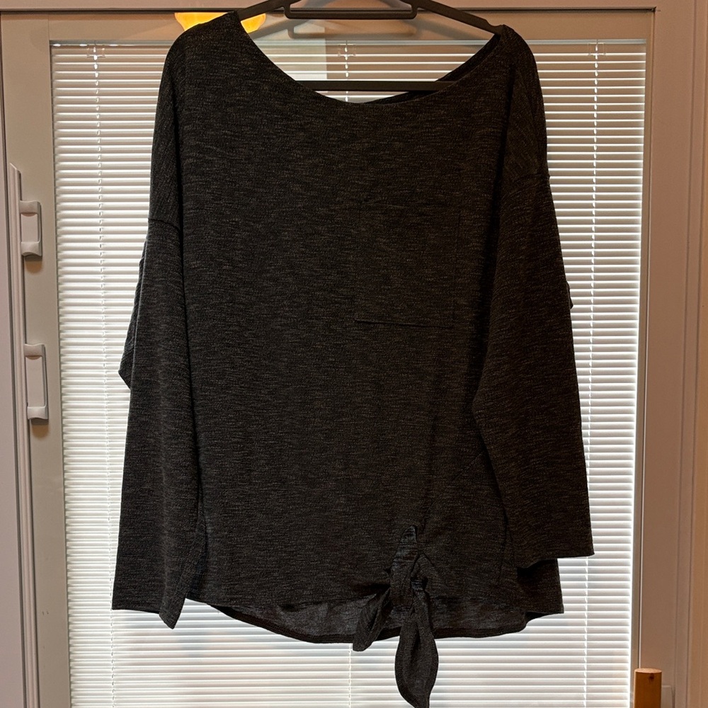 Long sleeve knotted sweater